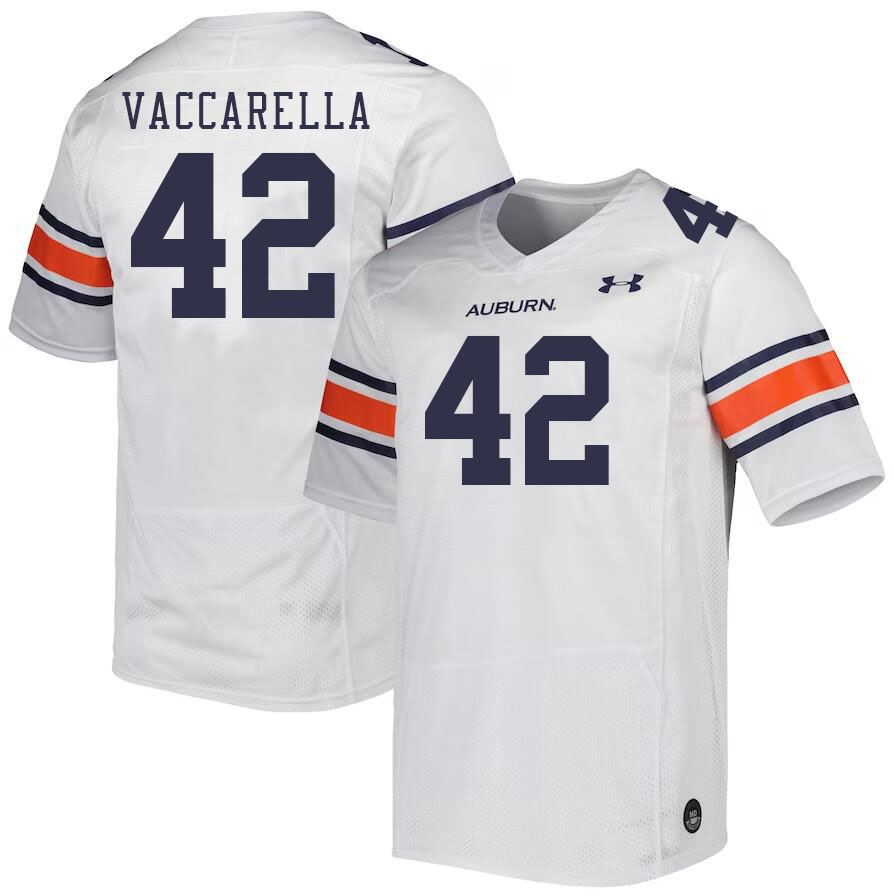Men #42 Kyle Vaccarella Auburn Tigers College Football Jerseys Stitched-White